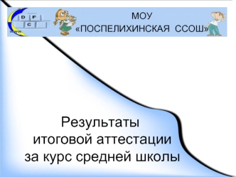 Результаты итоговой аттестации за курс средней школы