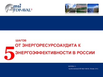 ОТ ЭНЕРГОРЕСУРСОАУДИТА К ЭНЕРГОЭФФЕКТИВНОСТИ В РОССИИ