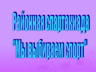 Районная спартакиада 
