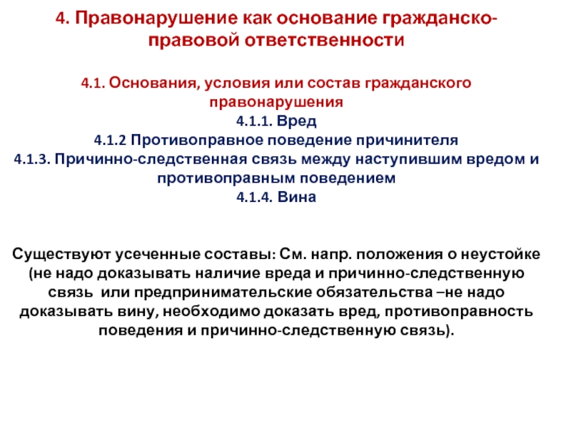 Вина как условие гражданско правовой ответственности презентация