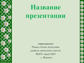 Название 
презентации