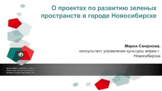 О проектах по развитию зеленых пространств в городе Новосибирске