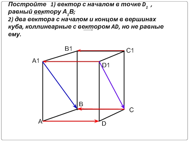 Построить 1 2 вектора