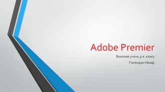 Adobe Premier, як відеоредактор