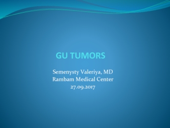 GU tumors. Renal cell carcinoma