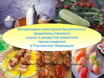 Ветеринарно-санитарная безопасность 
продовольственного
сырья и продуктов животного происхождения 
в Российской Федерации