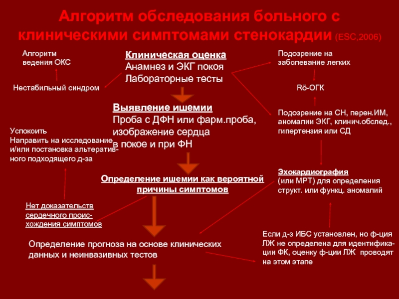 Стенокардия план обследования