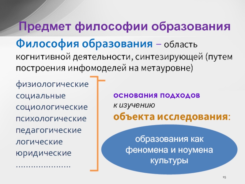 Образование и философия. Предмет философии образования. Предмет и задачи философии образования.. Основные задачи философии образования.