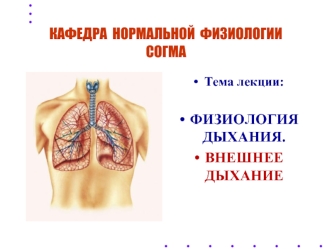 Физиология дыхания. Внешнее дыхание
