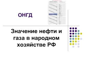 Значение нефти и газа в народном хозяйстве РФ