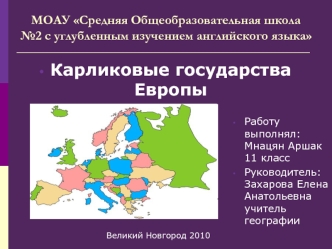 Карликовые государства Европы