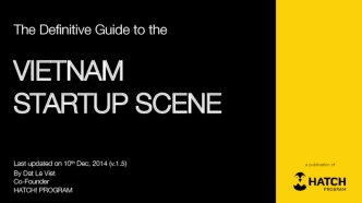 A Guide to the Vietnam Startup Scene