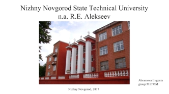 Nizhny Novgorod State Technical University n.a. R.E. Alekseev