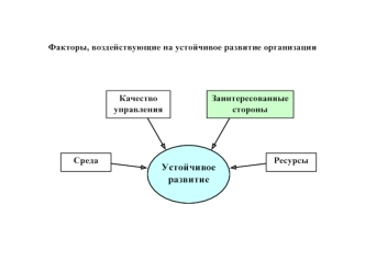 Факторы, воздействующие на устойчивое развитие организации