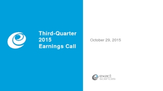 Exact Sciences Q3 2015 Earnings Report