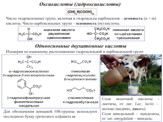 Оксикислоты (гидроксикислоты)