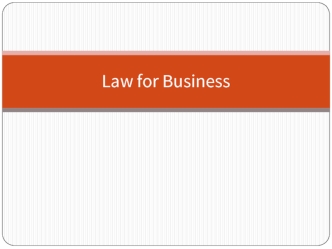 Law for Business