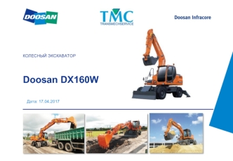 Колесный экскаватор Doosan DX160W