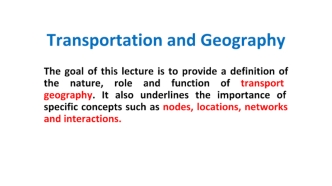 Transportation and Geography