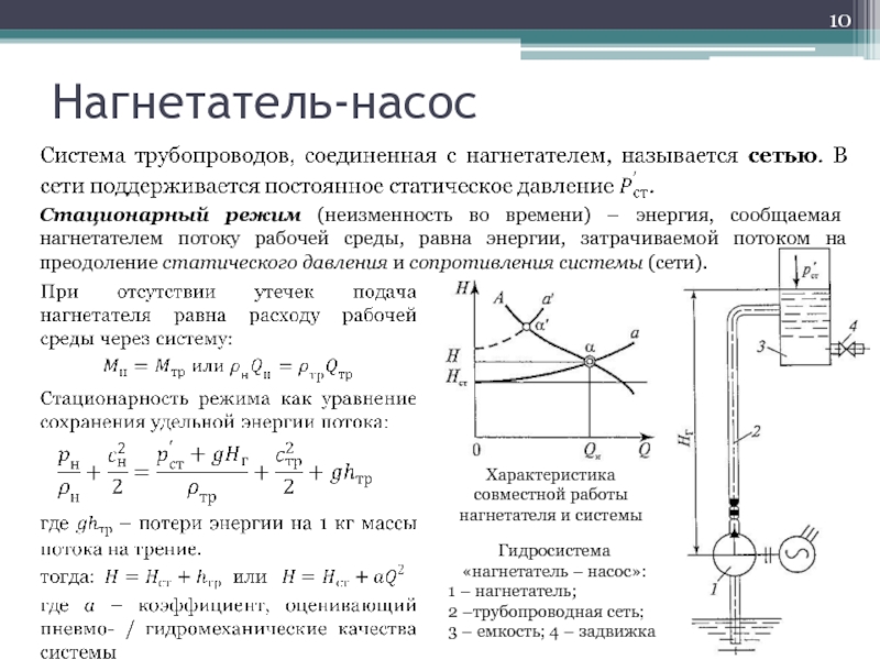 Сеть насосов. Работа насосов на трубопроводную сеть. Нагнетатель насоса. Работа нагнетателя в сети. Работа насоса на сеть.