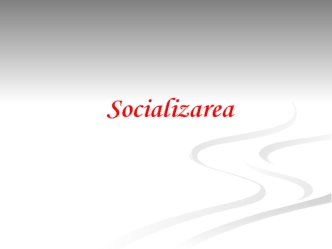 Conceptul de socializare