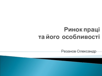 Ринок праці та його особливості