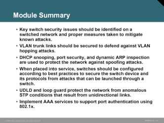 Module Summary