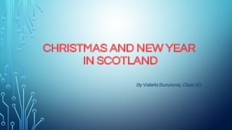 Christmas and new year in Scotland