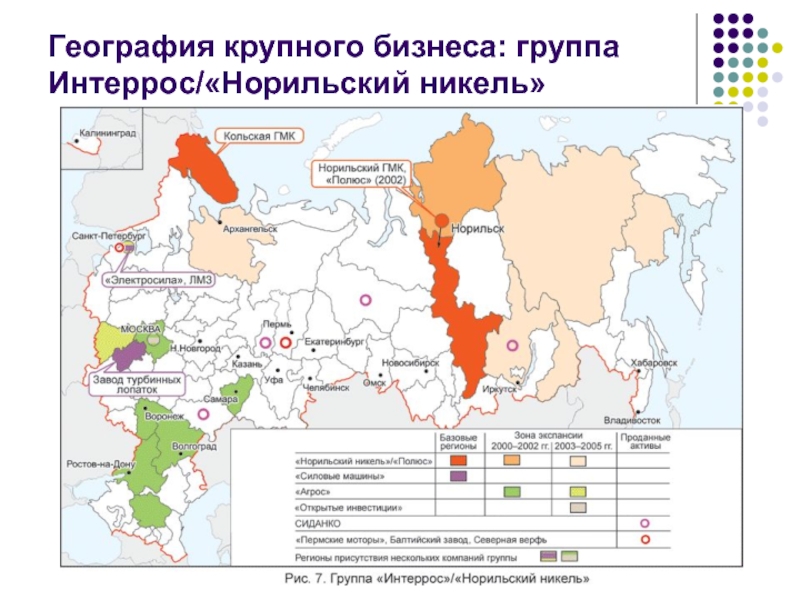 Норильский никель карта