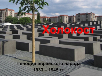 Холокост. Геноцид еврейского народа 1933 – 1945 гг