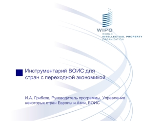 Инструментарий ВОИС для стран с переходной экономикой