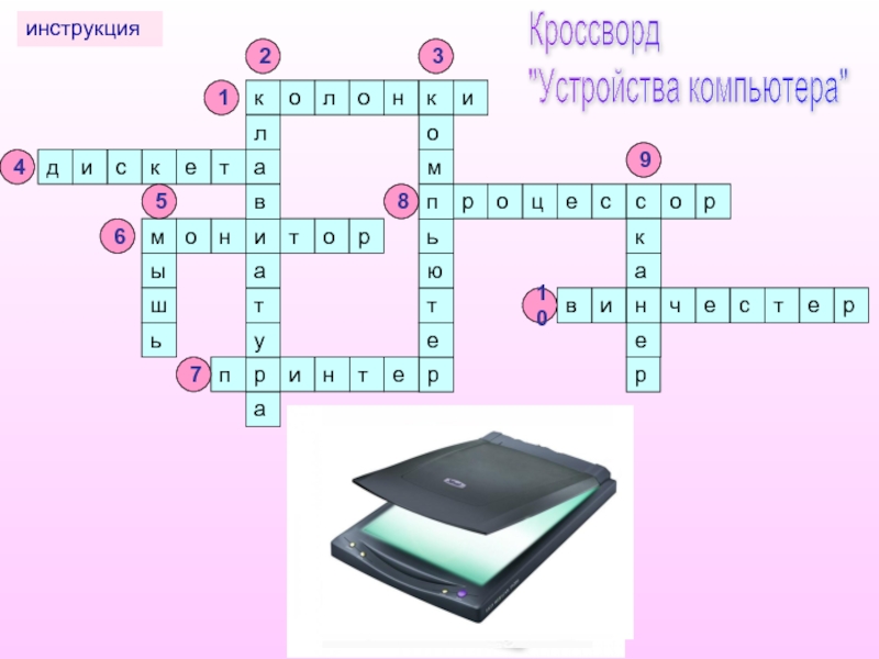 Прибор для показа презентаций 8 букв кроссворд