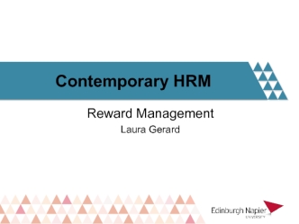 Contemporary HRM. Reward Management