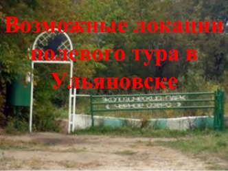 Возможные локации полевого тура в Ульяновске