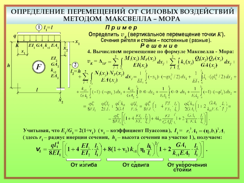 Определение р. Метод Максвелла мора для определения перемещений. Перемещение определение. Способы вычисления интеграла мора Максвелла. Определение перемещений методом мора.