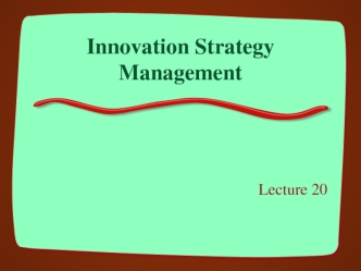 Innovation Strategy Management