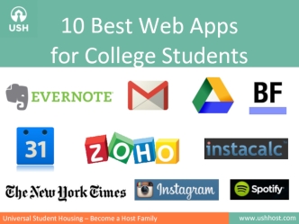10 Best Web Apps 
for College Students