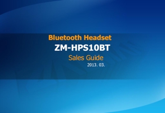 Bluetooth headset ZM-HPS10Bт. Sales guide