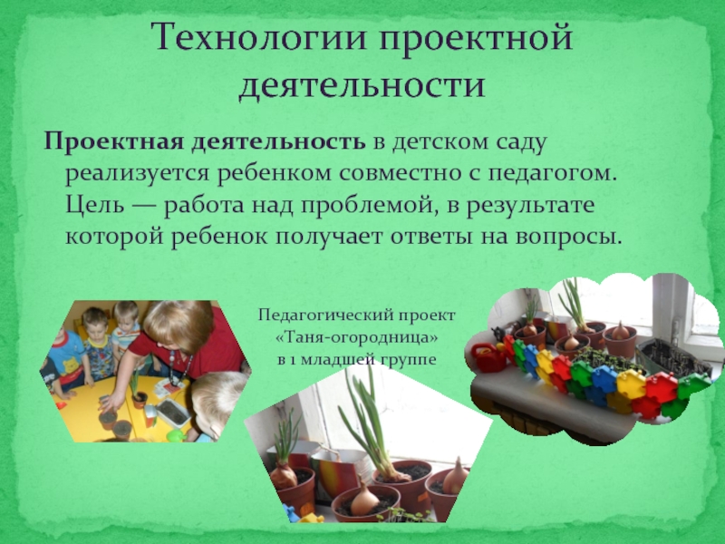 Презентация проекта в детском саду пример
