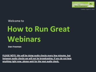 How to Run Great Webinars