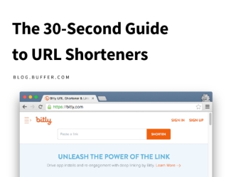 The 30-Second Guide to URL Shorteners