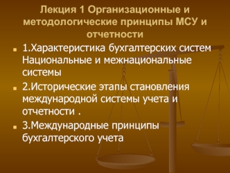 Организационные и методологические принципы межнациональных систем учета и отчетности