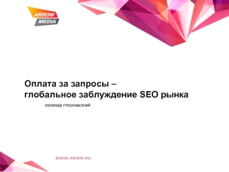 Оплата за запросы – 
глобальное заблуждение SEO рынка