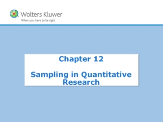 Sampling in quantitative research