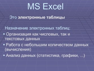 MS Excel