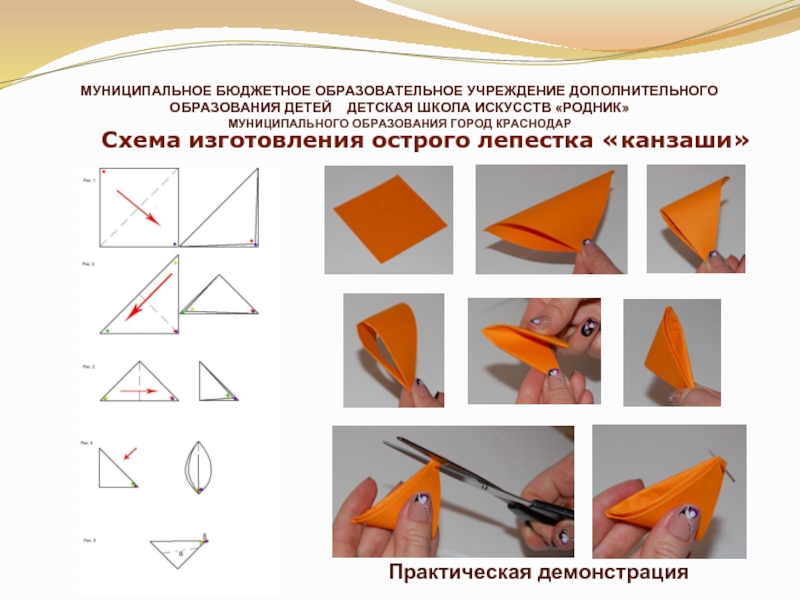 Канзаши схемы складывания