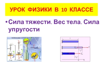 Сила тяжести. Вес тела. Сила упругости