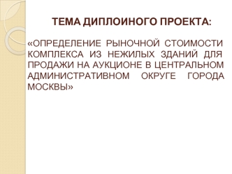 ТЕМА ДИПЛОИНОГО ПРОЕКТА: