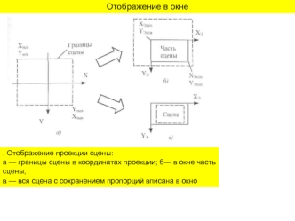 Отображение в окне