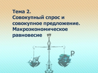 Тема 2.
	Совокупный спрос и совокупное предложение. Макроэкономическое равновесие